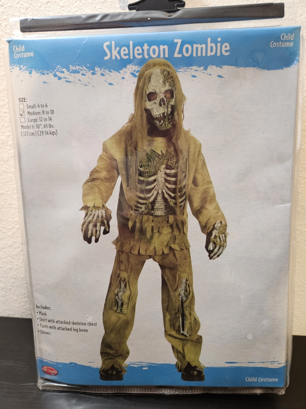 Skeleton Zombie Kids Costume in Yellow - Child Halloween Outfit